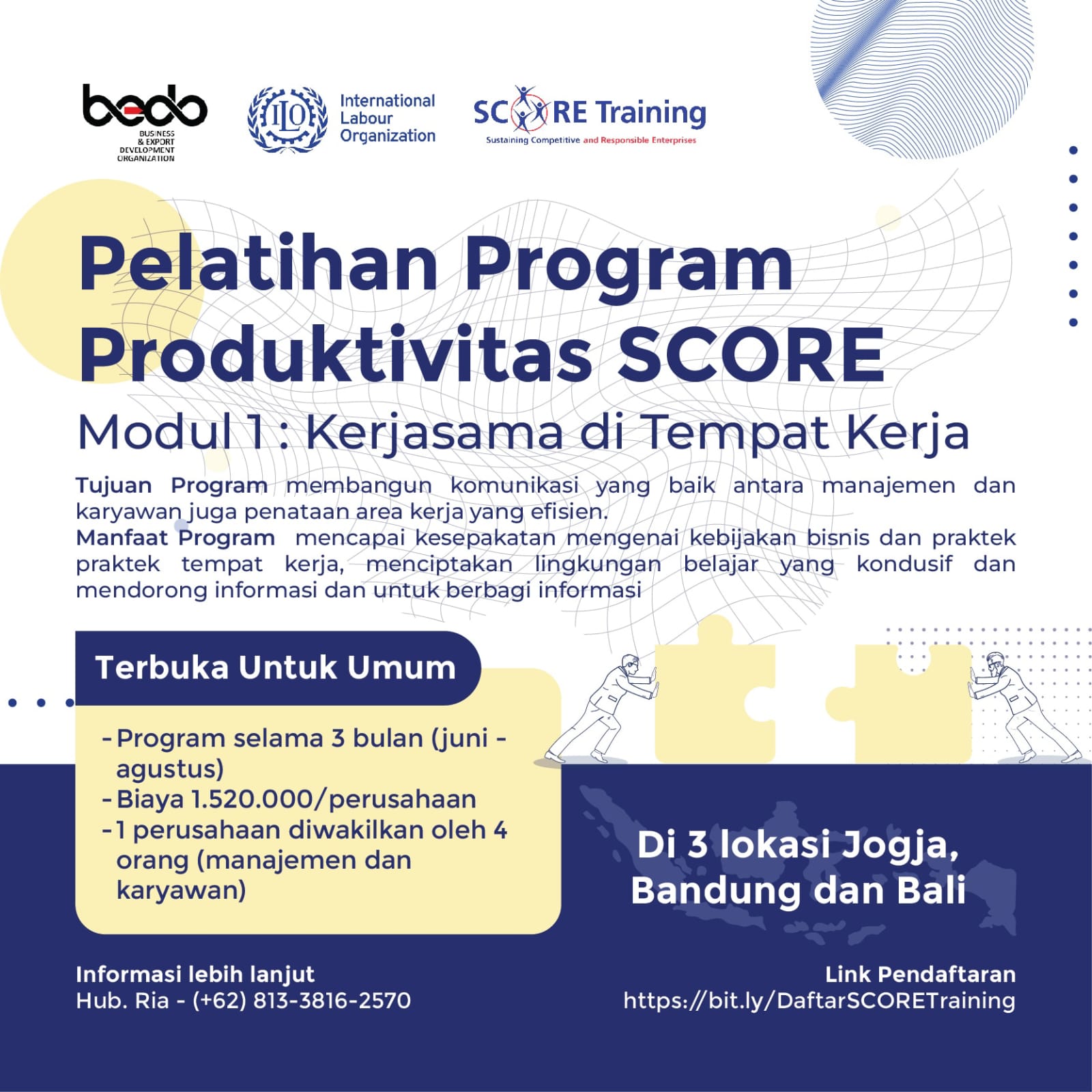 Score Training Program Pelatihan Program Produktivitas SCORE – Modul 1 – Be-do
